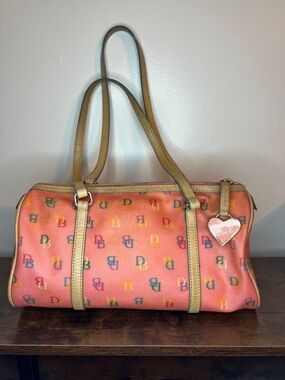 Y2K dooney & bourke rainbow monogram barrel bag